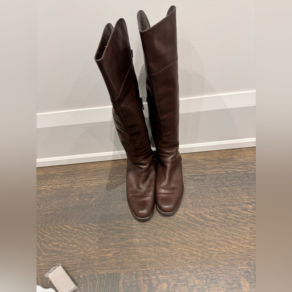 Ellen Tracy Leather Back BowTie Equestrian Ridding Boots Size 10